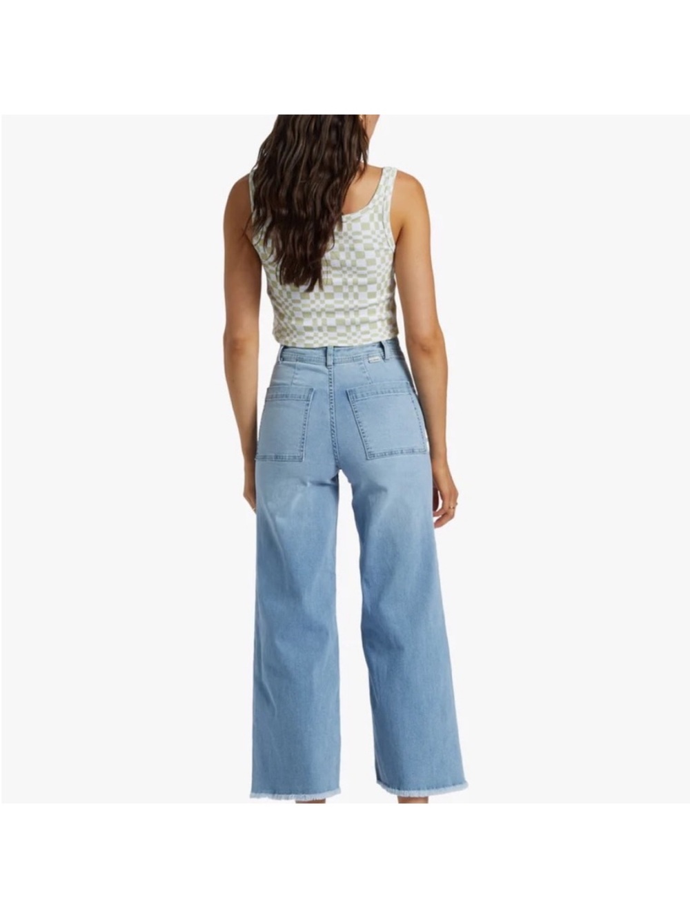 BILLABONG Free Fall Fray Hem Stretch Wide Leg Jeans Sz  XS - Picture 2 of 12